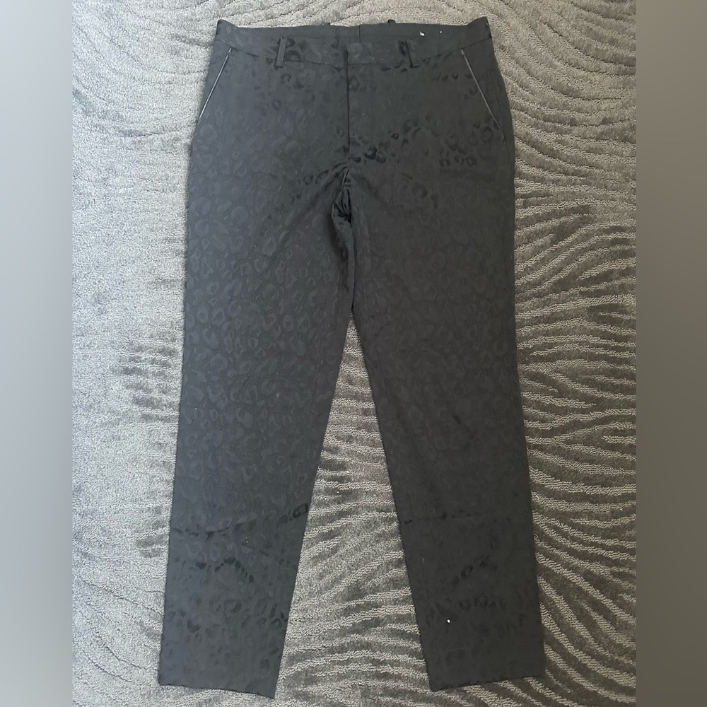 INC Monochromatic Leopard Print Trousers